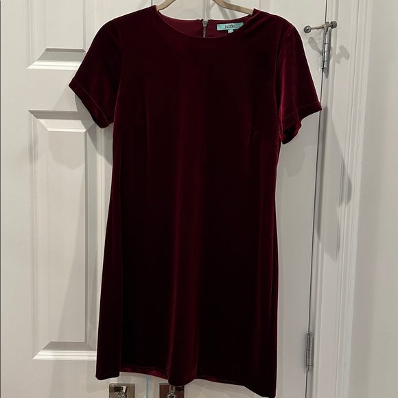 Karlie Rich burgundy Velvet Dress SZ M - Picture 1 of 12